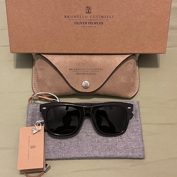BRUNELLO CUCINELLI x OLIVER PEOPLES Mr. Brunello Horn Sunglasses - Picture 1 of 16